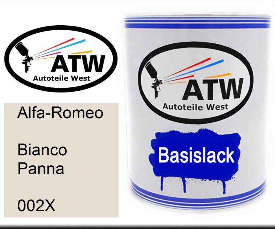 Alfa-Romeo, Bianco Panna, 002X: 1L Lackdose, von ATW Autoteile West.